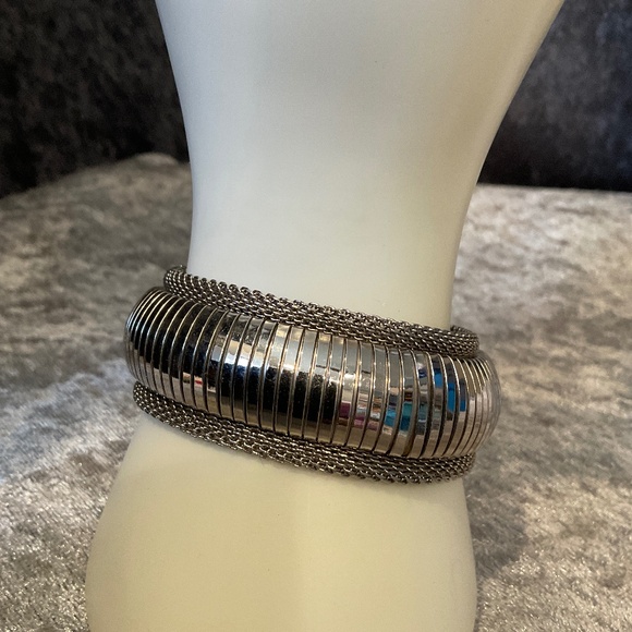 Vintage Marsella Silver Mesh and Omega Flex Bracelet - Picture 1 of 3